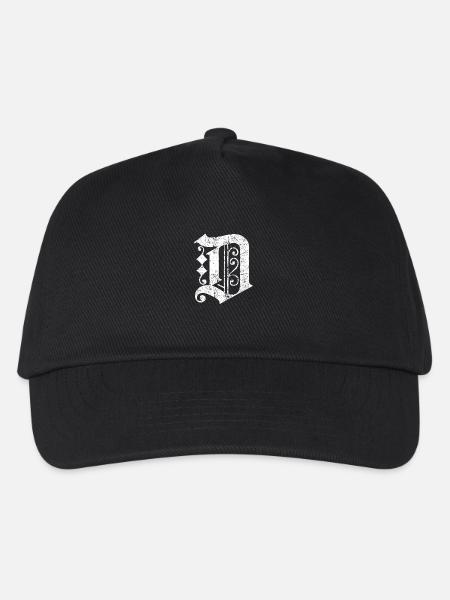 Detroit T Shirt Graphic D Distressed - Kinder Basecap - Schwarz