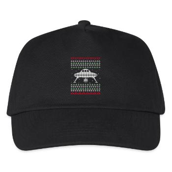 UFO Ugly Xmas Sweater Geschenk Christmas - Kinder Basecap - Schwarz - Vorne
