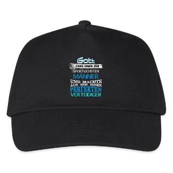 Geschenk Gott sportlich Männer Verteidiger - Kinder Basecap - Schwarz - Vorne