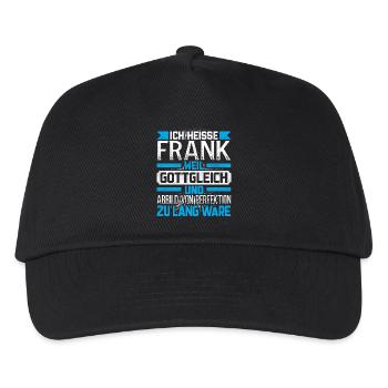 FRANK - Gottgleich - Kinder Basecap - Schwarz - Vorne