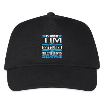 TIM - Gottgleich - Kinder Basecap - Schwarz - Vorne