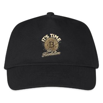Bitcoin - Revolution - Kinder Basecap - Schwarz - Vorne