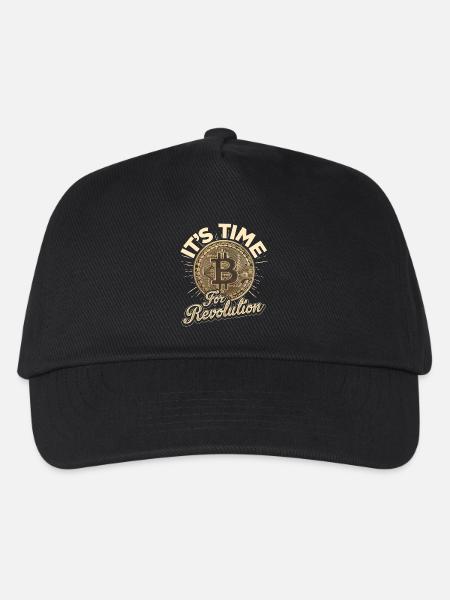 Bitcoin - Revolution - Kinder Basecap - Schwarz