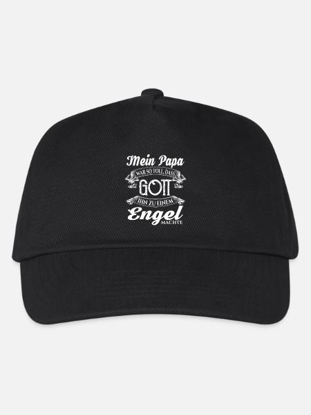 Papa war so toll, dass Gott ihn zum Engel machte - Kinder Basecap - Schwarz