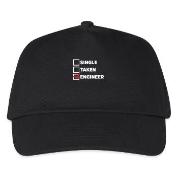 Ingénieur simple - Casquette de baseball Enfant - noir - Devant