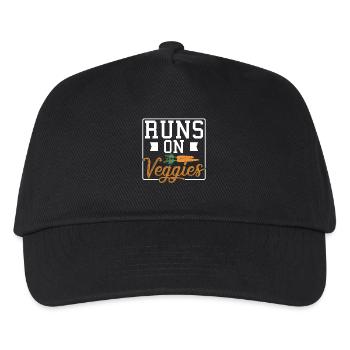 Runs on Veggies - Kinder Basecap - Schwarz - Vorne