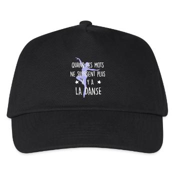 Danse - les mots - Casquette de baseball Enfant - noir - Devant