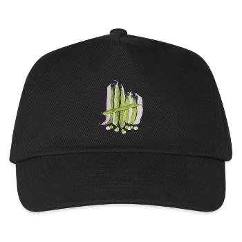 GoVegan Erbsen - Kinder Basecap - Schwarz - Vorne