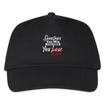 Motivation shirt for learning - Kids’ Baseball Cap - black - Front