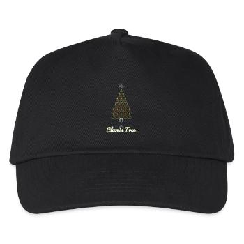 Chemis Tree Chemie Weihnachtsbaum Geschenk - Kinder Basecap - Schwarz - Vorne
