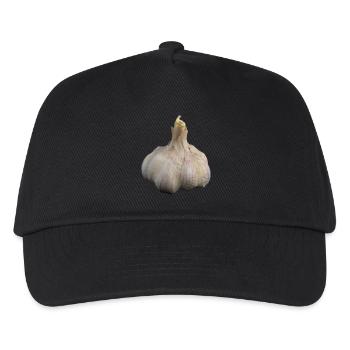 knoblauch garlic veggie gemuese vegetables6 - Kinder Basecap - Schwarz - Vorne
