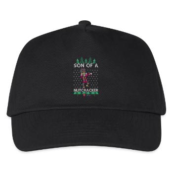 Dabbing Son of a Nutcracker Ugly Christmas Sweater - Kids’ Baseball Cap - black - Front