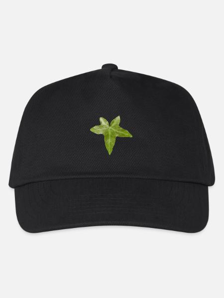 efeu blatt - Kinder Basecap - Schwarz