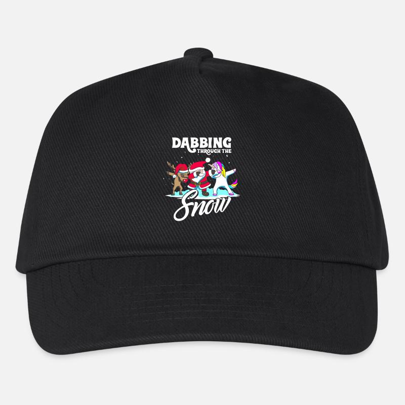 Dabbing Santa Dab Einhorn Rentier Weihnachten - Kinder Basecap - Schwarz