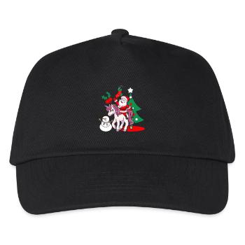 Santa Unicorn Santa Claus Christmas gift - Kids’ Baseball Cap - black - Front