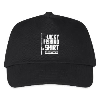 Fishing fishing bait funny gift Christmas - Kids’ Baseball Cap - black - Front