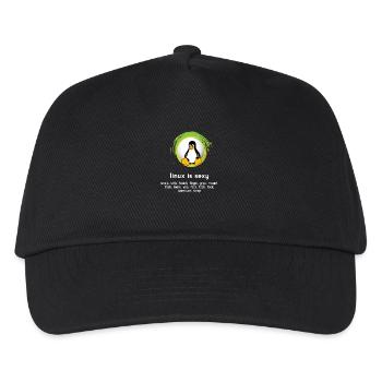 Computer System Penguin Nerd pc inside code admin - Casquette de baseball Enfant - noir - Devant