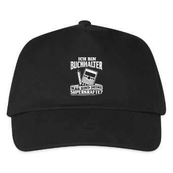Lustiges Buchhaltung Buchhalter Shirt Ich Bin - Kinder Basecap - Schwarz - Vorne