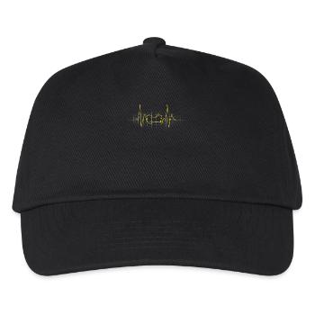 Motorcycle Love Heartbeat Gift ECG Puls Biker - Kids’ Baseball Cap - black - Front