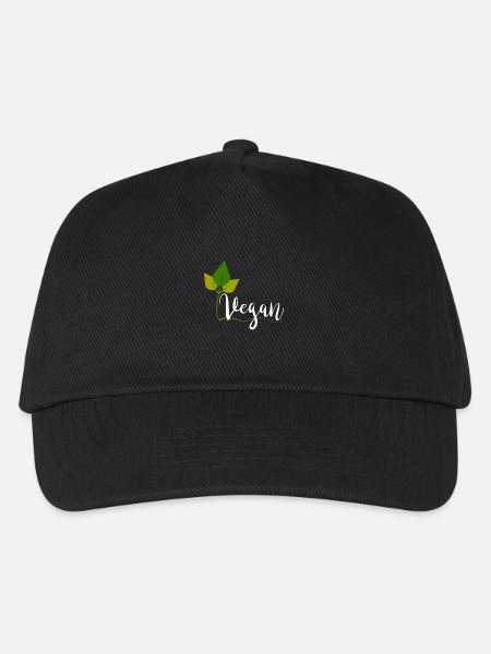 Vegan - Kinder Basecap - Schwarz