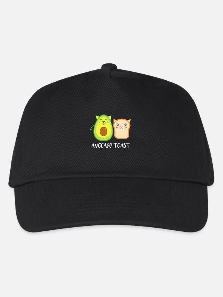 Avocado & Toast Funny T Shirt - Kinder Basecap - Schwarz