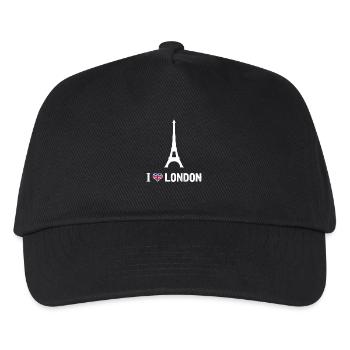 I love London fun shirt - Kids’ Baseball Cap - black - Front