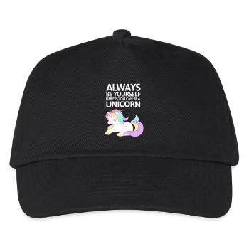 Always be youself or be a unicorn - Kids’ Baseball Cap - black - Front