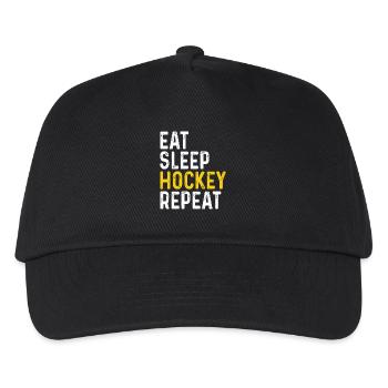 Mangez le sommeil de hockey Répéter - Casquette de baseball Enfant - noir - Devant