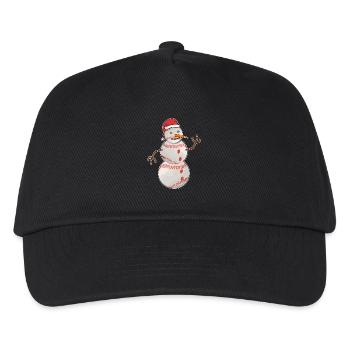 Christmas Baseball - Kinder Basecap - Schwarz - Vorne