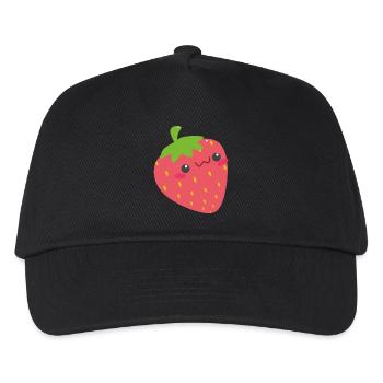 Fraise - Casquette de baseball Enfant - noir - Devant