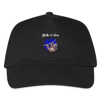 sloth make it slow paresseux lent Nerd pc chill - Casquette de baseball Enfant - noir - Devant