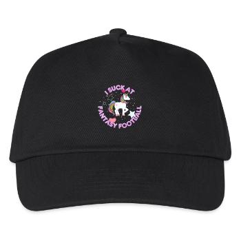 I Suck At Fantasy Football Tee Shirt Gift - Kids’ Baseball Cap - black - Front