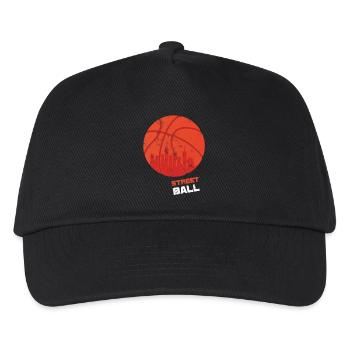 Basketball Shirt - Geschenk - Kinder Basecap - Schwarz - Vorne