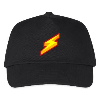 Blitz Comic Symbol - Kinder Basecap - Schwarz - Vorne