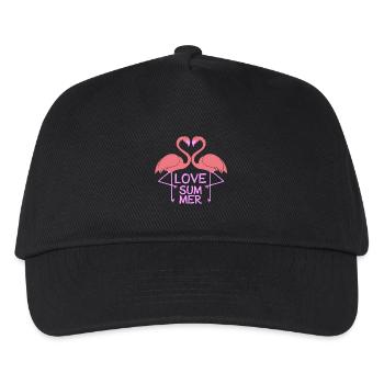 Flamingo Love Summer - Kids’ Baseball Cap - black - Front