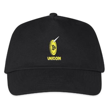 Unicoin Funny Bitcoin Unicorn Blockchain Currency - Kids’ Baseball Cap - black - Front