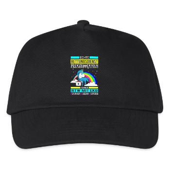 Rettungsdienst Prinzessin Einhorn Geschenk - Kinder Basecap - Schwarz - Vorne