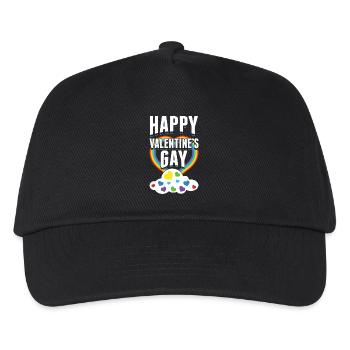 Happy Valentines Gay Rainbow Cloud Romantique - Casquette de baseball Enfant - noir - Devant