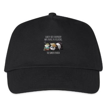 the ramen panda is not kung fu fighting funny gift - Kinder Basecap - Schwarz - Vorne