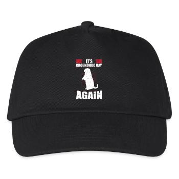 C'est le jour de la marmotte Encore une fois la prévision de l'humour des animaux - Casquette de baseball Enfant - noir - Devant