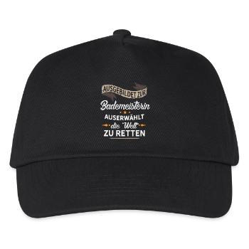 Bademeisterin T-Shirt Geschenk - Retterin der Welt - Kinder Basecap - Schwarz - Vorne