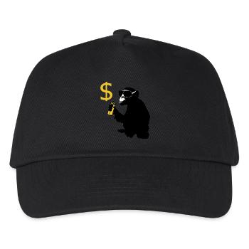 monkey sprayed dollar signs - Kids’ Baseball Cap - black - Front