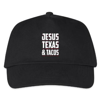 JESUS TEXAS & TACOS - Kinder Basecap - Schwarz - Vorne