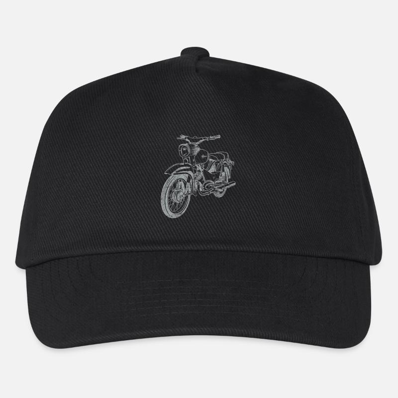 Simson Star Vintage Lineart Silhouette - Kinder Basecap - Schwarz