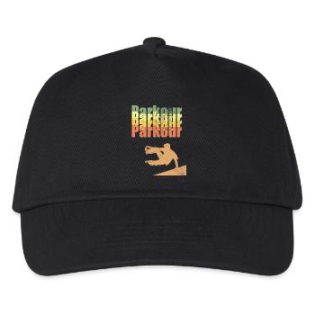 Parkour - Kinder Basecap - Schwarz - Vorne