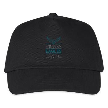Flügel Eagles Lebensstil Jt4Christ Christian T-Shirt - Kinder Basecap - Schwarz - Vorne