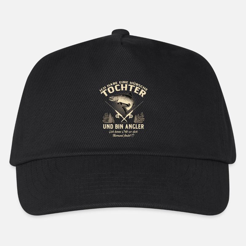 Tochter Angler - Geburtstags Geschenk - RAHMENLOS - Kinder Basecap - Schwarz