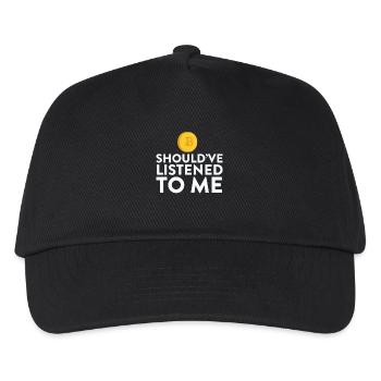 Bitcoin Should've Listened To Me HODL - Kids’ Baseball Cap - black - Front
