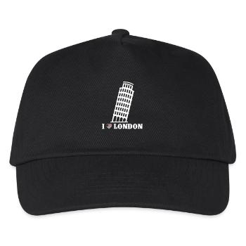 Ich liebe London Tower von Pisa Funny Prankster Witz - Kinder Basecap - Schwarz - Vorne