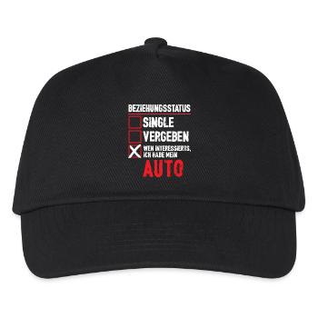 Beziehungsstatus Auto - Kinder Basecap - Schwarz - Vorne